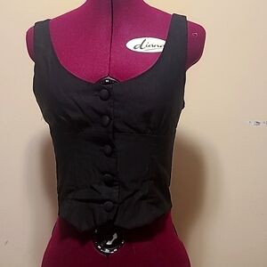 Black dress vest